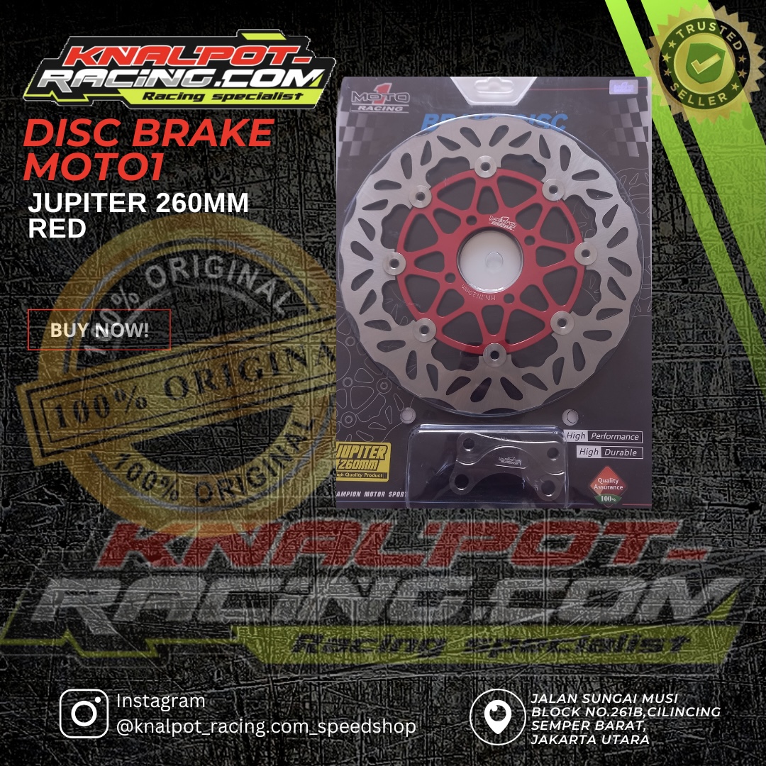 PIRINGAN DISC BRAKE MOTO1 260MM RED